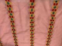 درع عسيري شيفون مطرز بخيط ٣متر ونصف (عرض واحد )