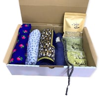 كسوة رمضانية (شرشف وسجادة صلاة- قميص روز- شال شعر...