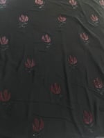 قماش شيفون تطريز خيط وكرستال ٣ متر عرضين