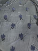 قماش شيفون تطريز خيط وكرستال ٣ متر عرضين