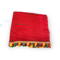 طرحة عسيري قطن احمر