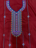 مخور كشميري تصميم خاص مطرز خيط مع كرستال