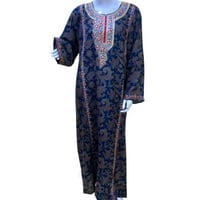 جلابية كشميري مطرزه كم طويل