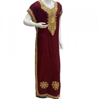 جلابية ريون مطرز خيط