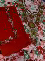 مخور اماراتي حرير مخرم بفصوص كرستال مع الطرحة