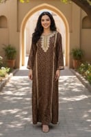 جلابية قطن مطرزة