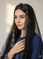 طرحة تل كرستال أطراف مترين في متر