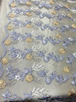 قماش سهرة تل مع تطريز خيط وكرستال