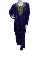 ثوب دوسري مطرز بخيط كم طويل