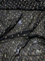 قماش سهرة شيفون مع تطريز ترتر٣ متر ونص عرض واحد