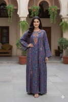 جلابية قطن مطرزة