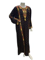 جلابية كشميري مقاسات كبيرة تطريز امام وخلف