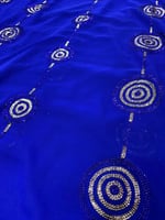 قماش سهرة شيفون تطريز ترتر