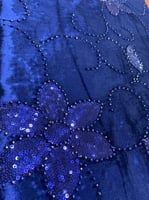 قطعة قماش مخمل 3 م مع فصوص وترتر