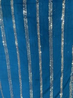 قماش سهرة شيفون تطريز مطرز بالترتر مع البطانة