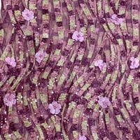 قماش سهرة تل مع تطريز مخمل وترتر بالاضافة للورد