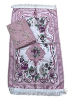 طقم سجادة صلاة مع الجلال مطرز بخيط كامل