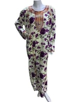 جلابية قطن مطرزة بخيط