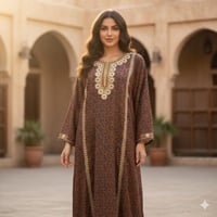 جلابية قطن مطرزة