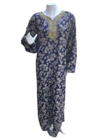 جلابية كشميري كم طويل تطريز خيط