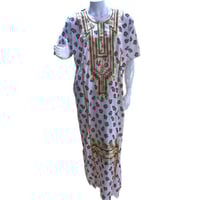 جلابية ريون مطرزة كم قصير