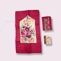 طقم سجادة صلاة +شرشف+غطاء للمصحف