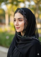 طرحة تل كرستال أطراف مترين في متر