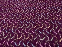 قماش شيفون مطرز ٣ متر عرضين