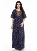 جلابية كشميري مطرزة كم قصير