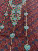 مخور كشميري تصميم خاص مطرز خيط مع كرستال