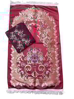 طقم سجادة صلاة مع الجلال مطرز بخيط كامل