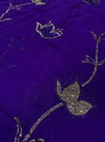 قماش سهرة شيفون وتطريز ترتر