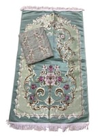 طقم سجادة صلاة مع الجلال مطرز بخيط كامل