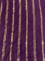 قماش سهرة شيفون تطريز مطرز بالترتر مع البطانة