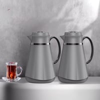 طقم ترامس 1 لتر شاي وقهوة حفظ الحرارة 12 ساعة