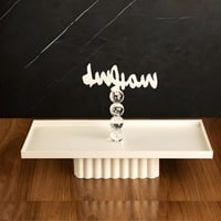 صحن تقديم رمضاني استيل لون ابيض ( سمبوسة)