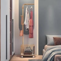 علاقة ملابس متحركة اسود / ابيض / ذهبي