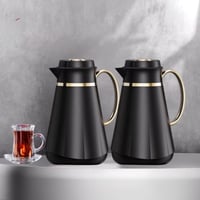 طقم ترامس 1 لتر شاي وقهوة حفظ الحرارة 12 ساعة