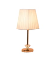 مصباح طاولة بقاعدة ذهبي وكريستال 47 / 28 سم