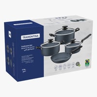طقم قدور برازيلي ماركة ترا مونتينا 7 قطع رمادي