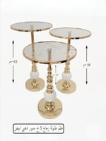 طقم طاولات تقديم فخمة ثلاث قطع مقاسات مختلفة table...
