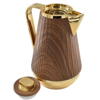 طقم ترامس خشبي شاي وقهوة 1 لتر +1 لتر