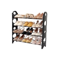 رف أحذية قابل للتكديس من 4 طبقات