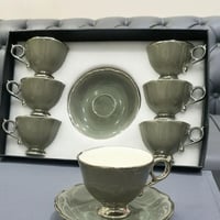 طقم شاي فاخر بتصميم أنيق 12 قطعة