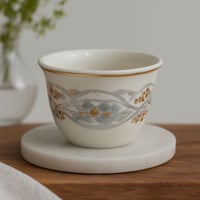 طقم فناجين وبيالات 18 قطعة منقوش