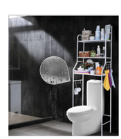 رف تخزين للمرحاض من 3 طبقات أبيض