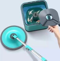 ممسحة ارضيات دوارة مع سطل مقسم للماء النظيف و المت...