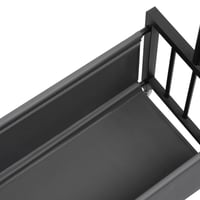 علاقة ملابس ذهبي مع سلة سفلية جلد اسود