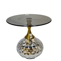 طاولة فاخرة معدنية بسطح قزا50X44