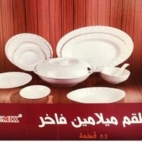 طقم سفرة ميلامين فاخر 55 قطعة